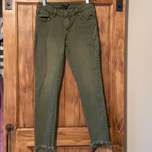 Dear John Olive Frayed Jeans